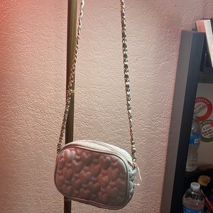 Powder blue heart bag